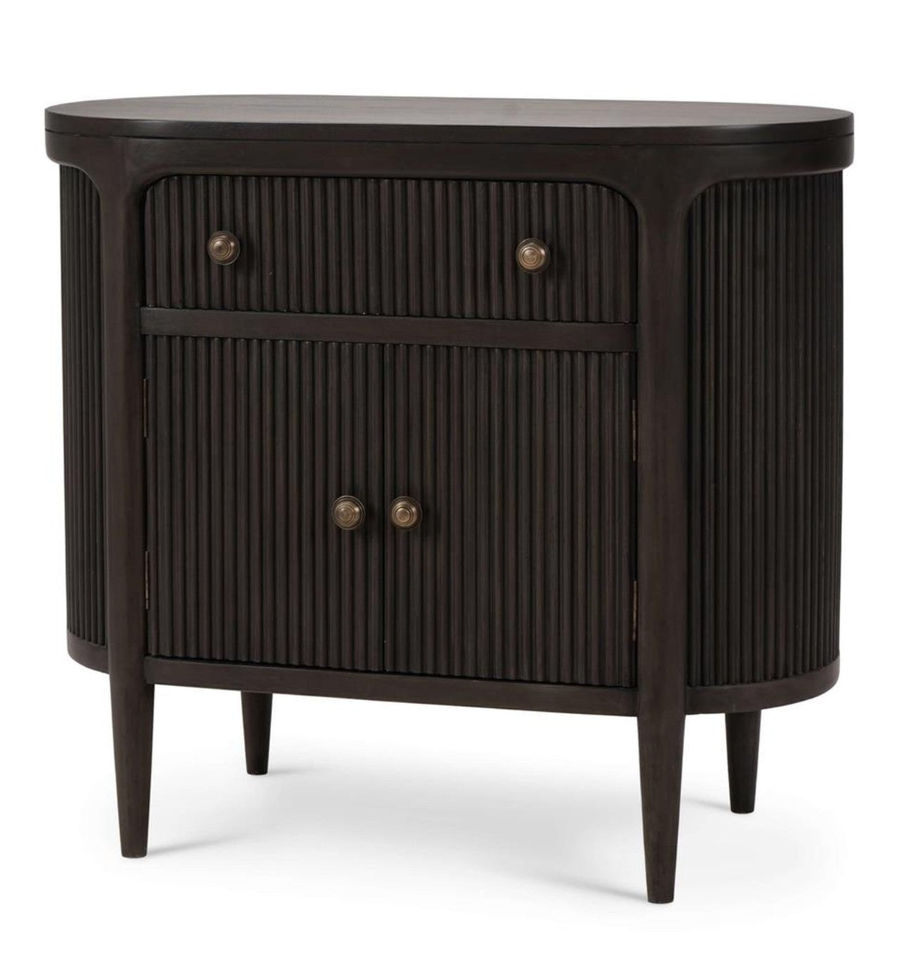 REGENT BEDSIDE TABLE W/ DOORS W/ ROUND PULL KNOBS