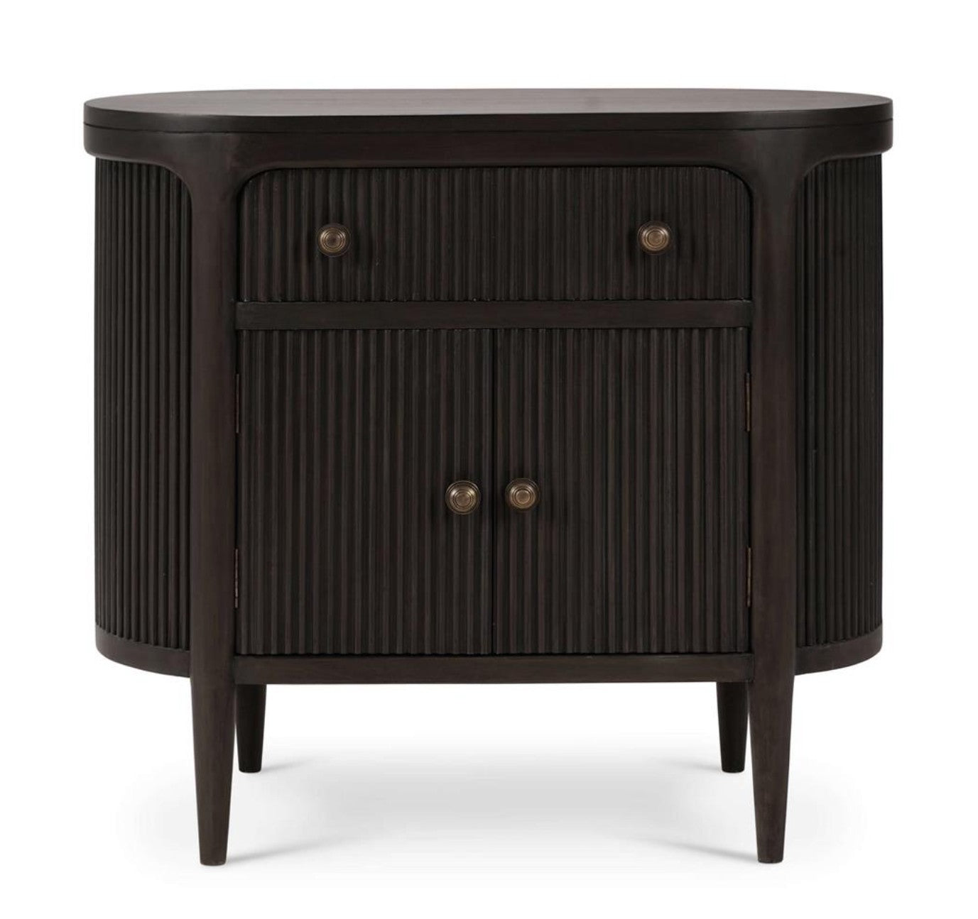 REGENT BEDSIDE TABLE W/ DOORS W/ ROUND PULL KNOBS