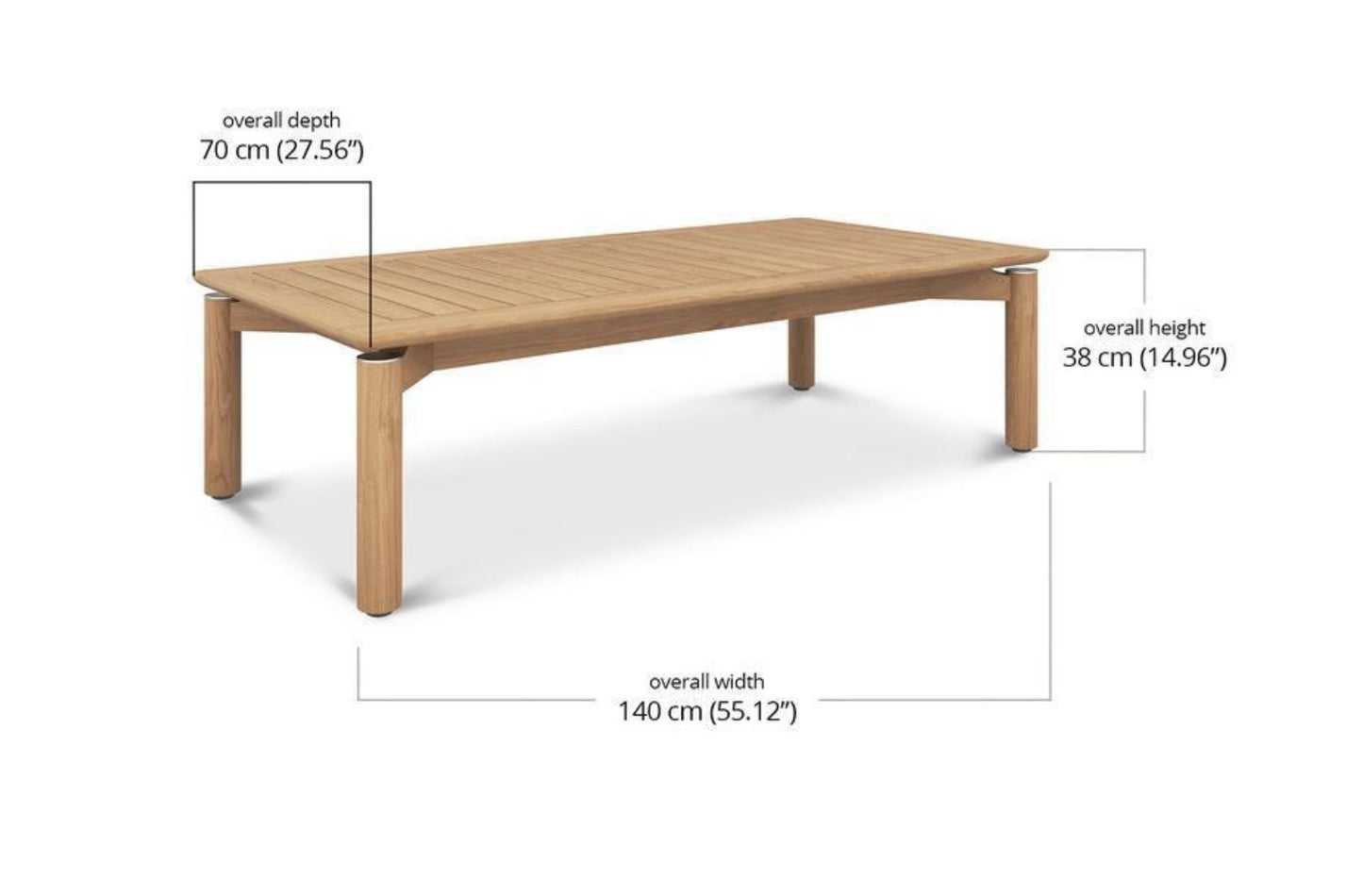 VIRGINIA RECTANGULAR COFFEE TABLE - OUTDOOR TEAK