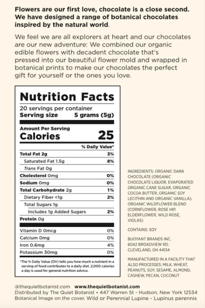 WILDFLOWER DREAM BOTANICAL CHOCOLET BAR