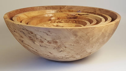 18" SPALTED/AMBROSIA MAPLE ROUND BOWL