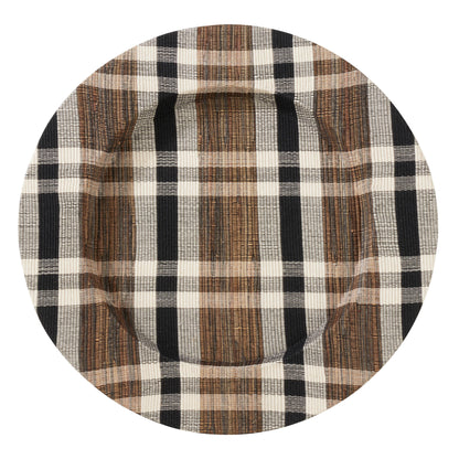 PLAID WOVEN WATER HYACINTH CHARGER