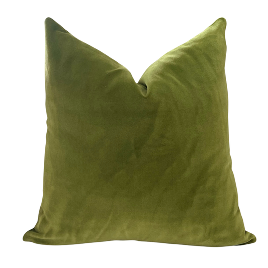 NIA GREEN VELVET PILLOW