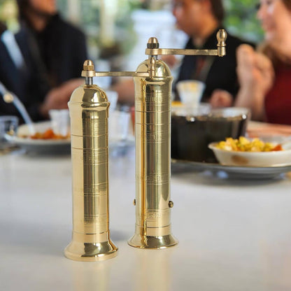 THE ORIGINAL BRASS MILL - 8" SALT GRINDER