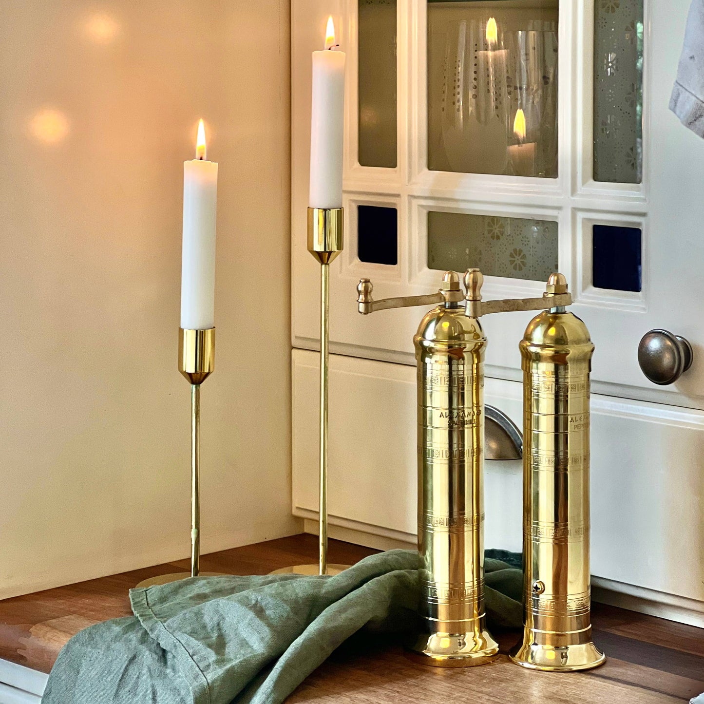 THE ORIGINAL BRASS MILL - 8" SALT GRINDER