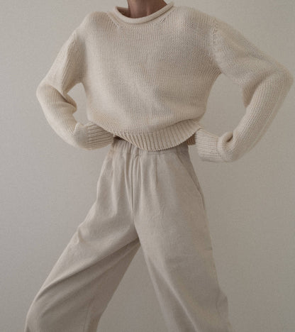 MARE ROLLED NECK SWEATER - IVORY