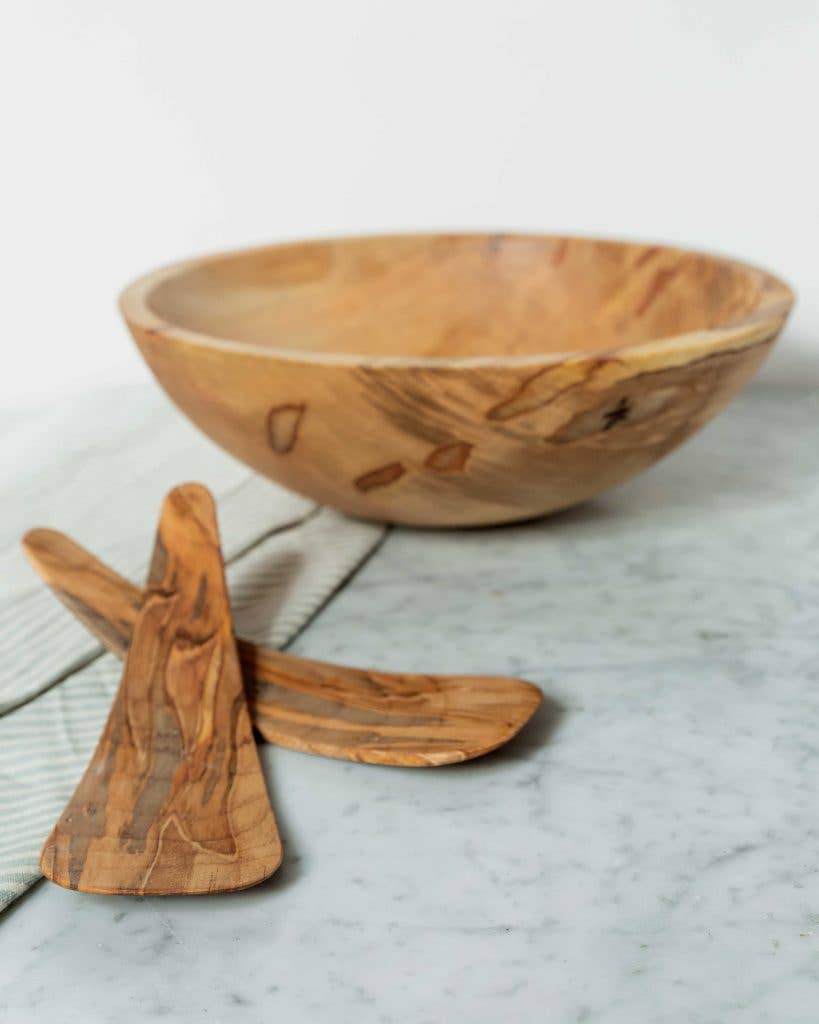 18" SPALTED/AMBROSIA MAPLE ROUND BOWL