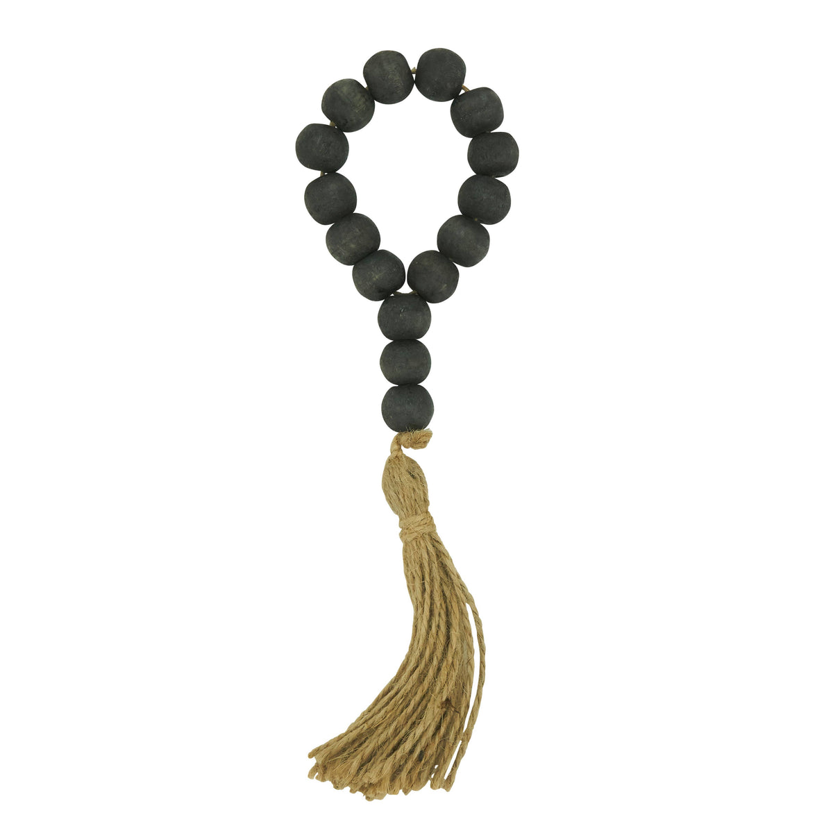 WOOD BEAD TASSEL NAPKIN RING