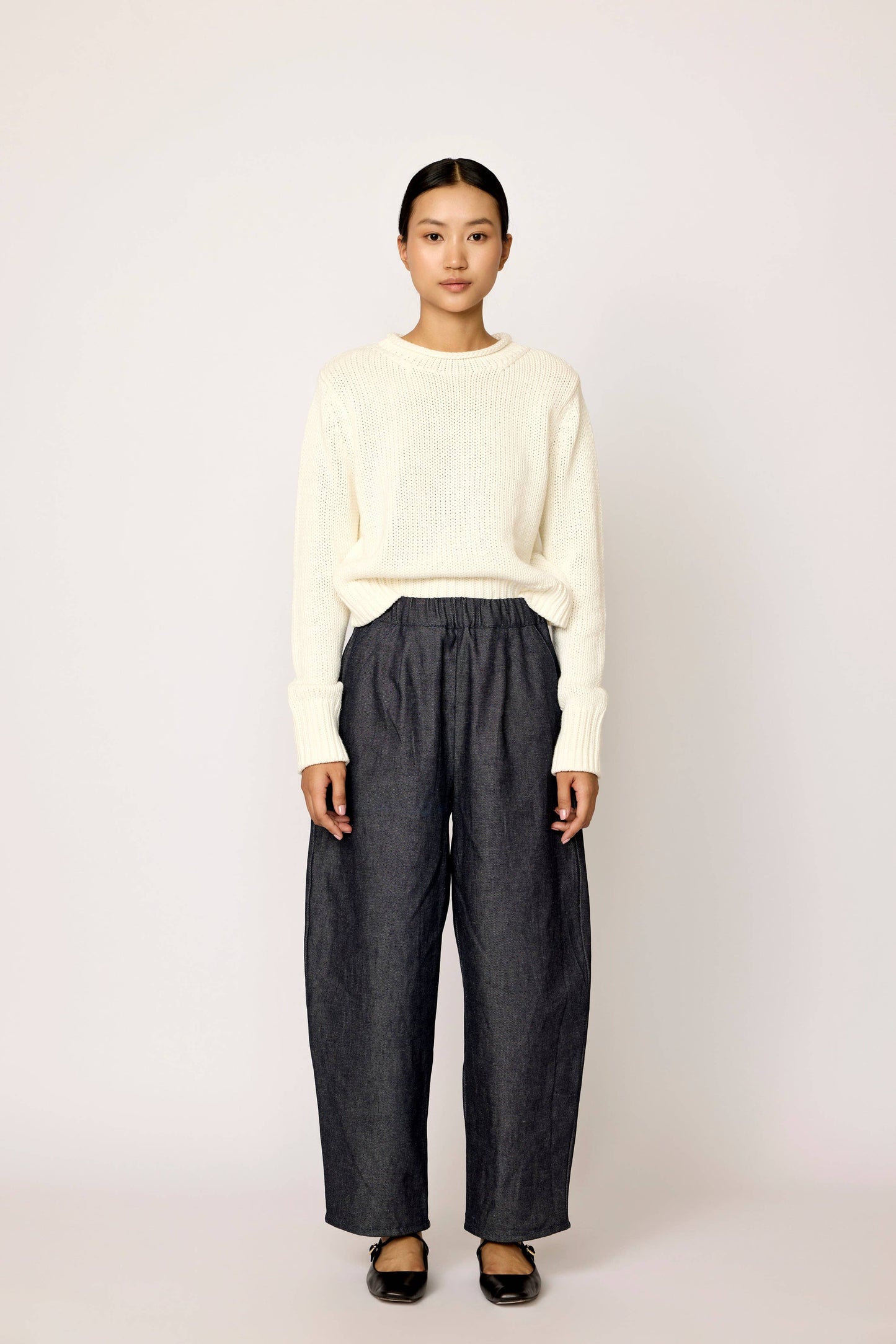 MARE ROLLED NECK SWEATER - IVORY