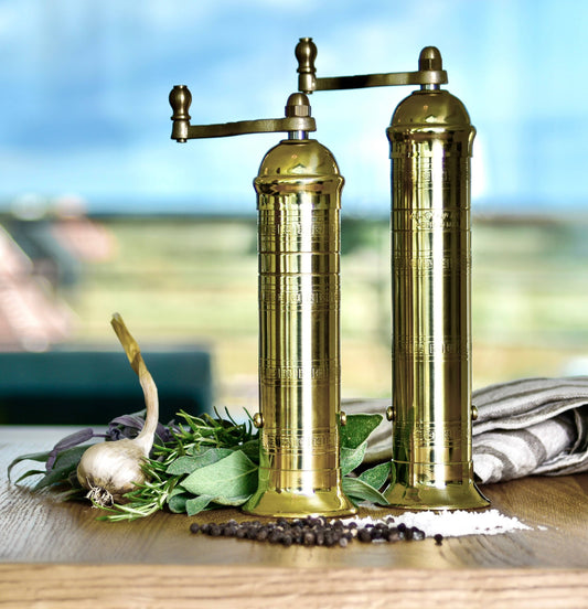 THE ORIGINAL BRASS MILL - 8" SALT GRINDER
