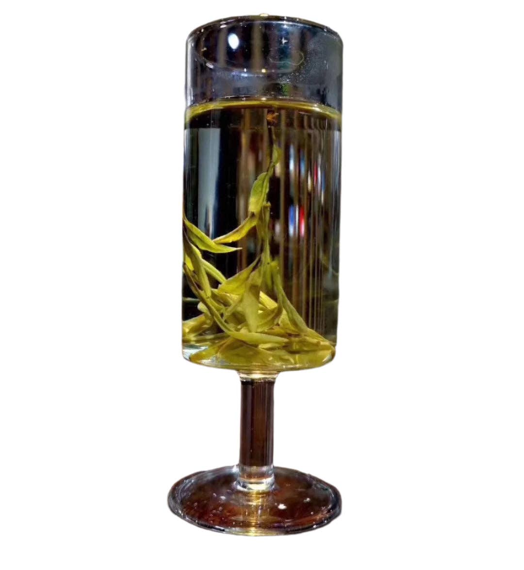 HANDMADE FOOTED GLASS TEA CUP