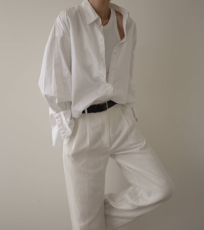 BUTTON DOWN WHITE POPLIN SHIRT